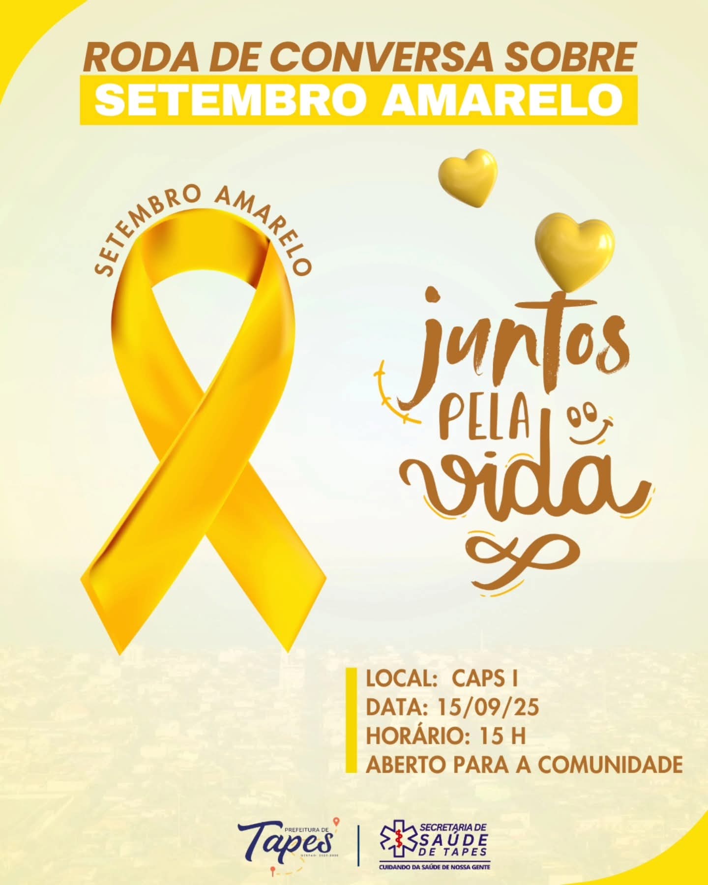 RODA DE CONVERSA SOBRE SETEMBRO AMARELO